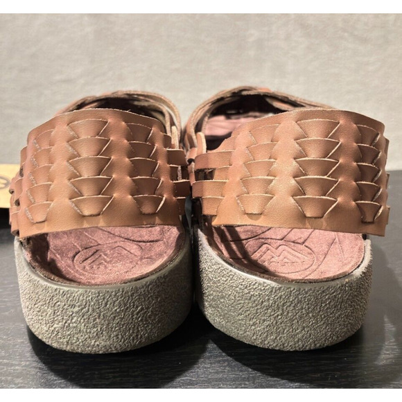 MALIBU SANDALS Canyon Vegan Leather Rubber Bison Brown Men's Size 12 - Picture 8 of 10